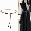 Bead Leather Waistband Adjustable Thin Belt Simple Rope Waist Chain  Jackets