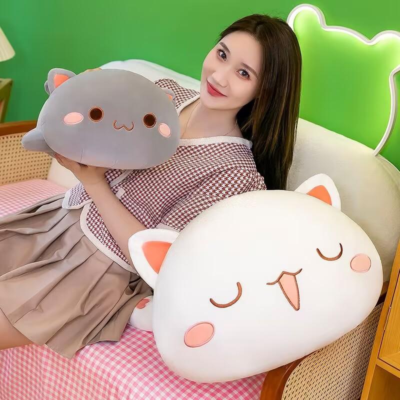 Kawaii Mitao Katze Plüschtiere Niedliches Tier Weiches Stoffkissen Paar Pfirsich Katze Plüschpuppe Cartoon Dekorieren Geburtstagsgeschenke Kinder