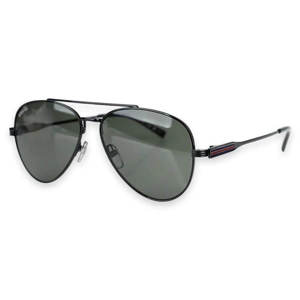 

[Gucci] Unisex Aviator Frame Sunglasses (Black) 819676 I3330 1012 FREE