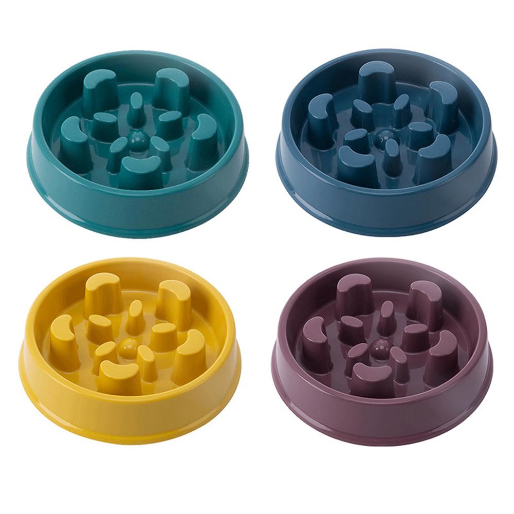 Pet Slow Eating Dog Bowl Slow Feeder Dog Food Bowl Hard Plastic Dog Slow Feeder Cat Pet Feeder Non Slip Anti Gulping Feeder Bowl