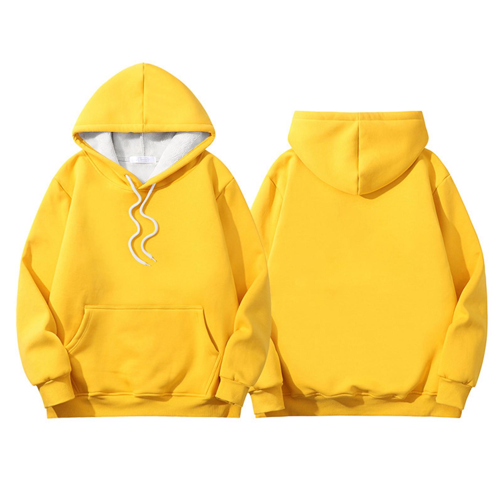 

Спортивний костюм з капюшоном Унісекс Одяг для бігу Пуловер з довгим рукавом Толстовка Світшот XL жовтий