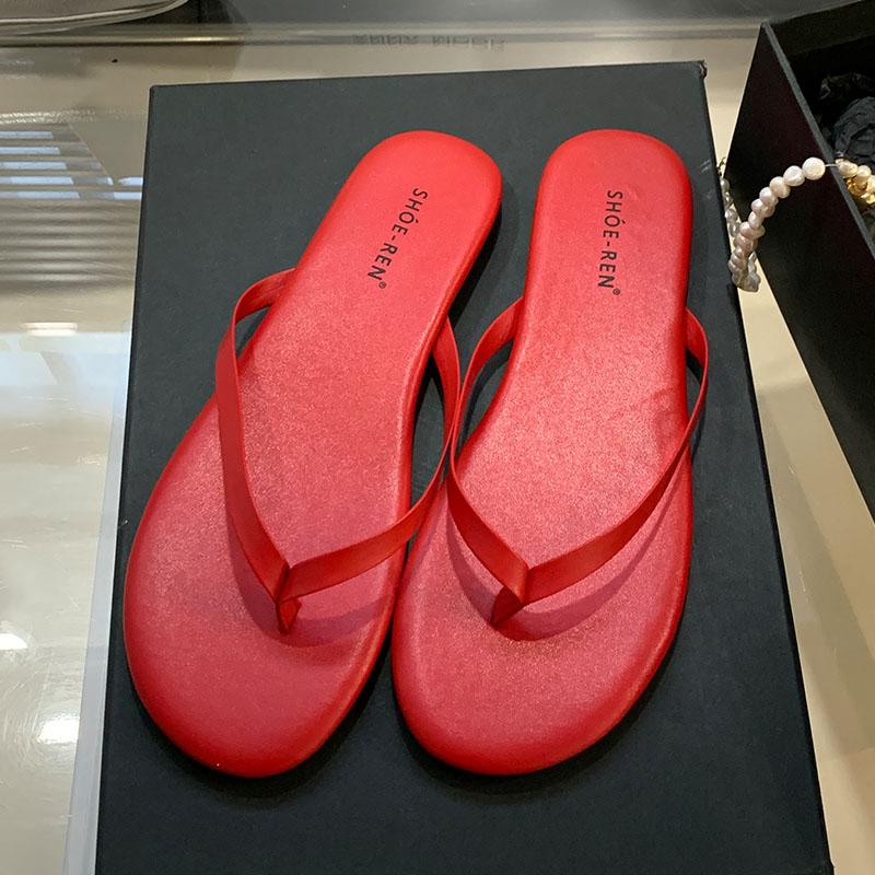 Fashion Fashion Round Toe Ladies Flats Slippers Shoes Summer Beach Flip flops Women Flats Slippers Female Slides Sandals Shoes