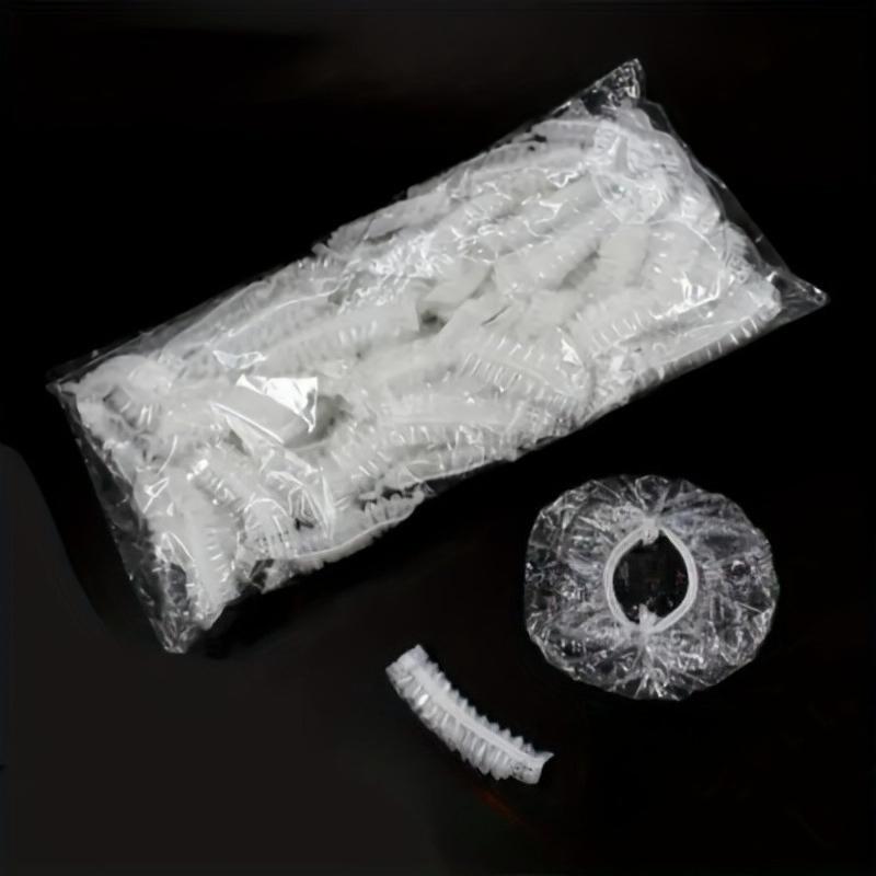 

1Set/100pcs Disposable Transparent Plastic Hair Dye Waterproof Earmuffs, Earmuffs for Hairdressers and Customers