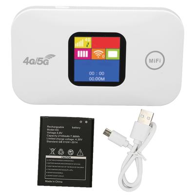 4G WiFi Router 150Mbps SIM Card Slot Support 10 Users LED Color Screen 2100mAh Mobile WiFi Hotspot for Asia 100‑240V
