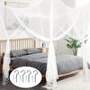 Household Four Door Sexy Mosquito Net 4-Corner Square Insect Prevention Bed Tent Breathable Polyester Mesh Bed Canopy Bedroom