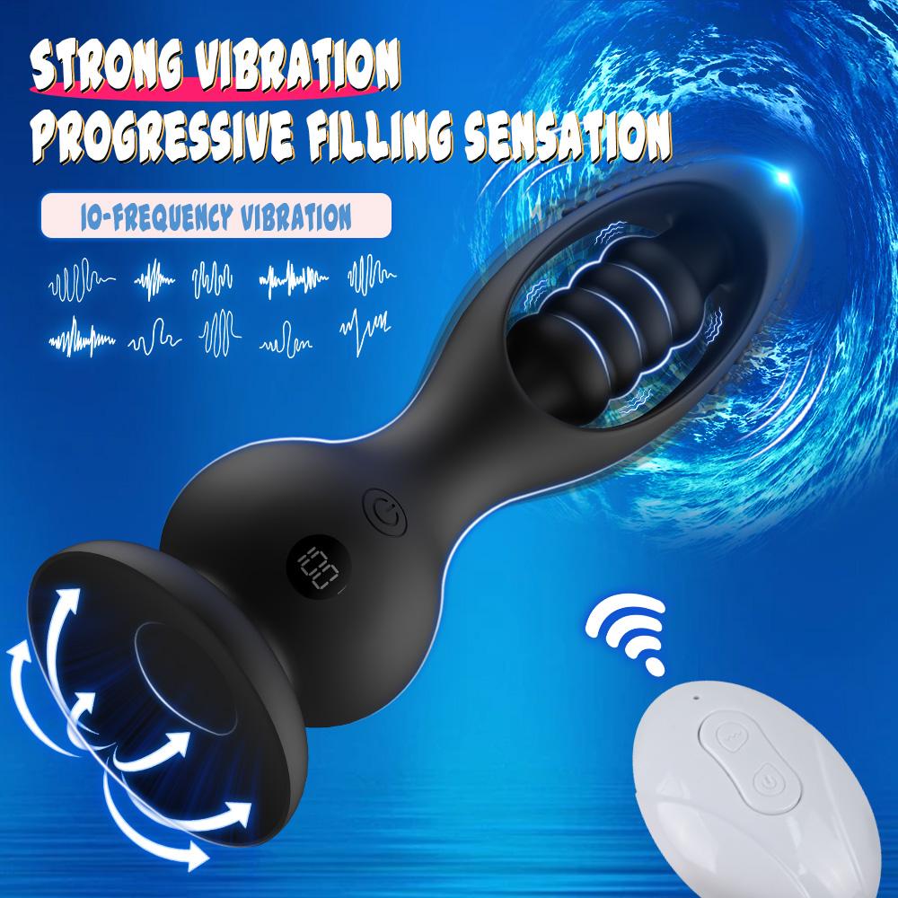 Remote Control Butt Plug for Men Women Hollow Out Anal Vibrator Gay Anal Plug Prostate Massager Adult Sex Toy for Couple