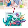 Kids Crinkle Book Animals with Tail Series Soft Cloth Activity Books Washable Book Educational Cloth Book for Infants