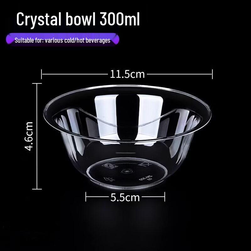 Premium Disposable Clear Plastic Bowls