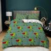 Frosch Bettbezug Set, Cartoon Frosch Bequemer Bettdeckenbezug Kissenbezug Bettwäscheset Kinder Schlafzimmer Dekoration Heimtextilien