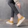 Fashion 3.5CM Cow Genuine Leather Women Flats Fall Vulcanize Chunky Sneaker Loafer High Brand Platform Slippers Autumn Shoes