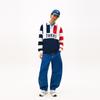 Tommy Hilfiger Cotton Trendy Color Block Vintage Striped Embroidered Loose Long Sleeve Polo Shirt Men Tops DM0DM23054-C1G