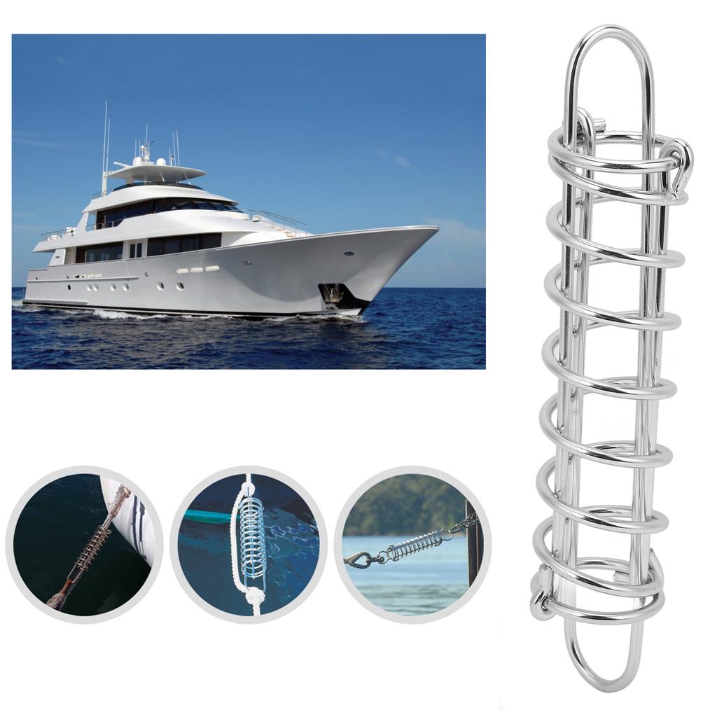 270mm 10.63in Boat Docking Mooring Spring 304 Stainless Steel Damper Snubber Springs for Boat Yacht