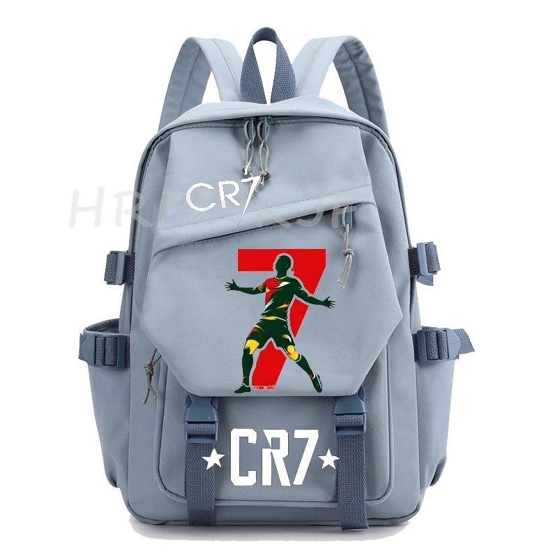 Ins Sports CR7 Backpacks Sports Casual Multi-pocket Capacity Teens Laptop School Bags Lightweight Women Men Travel Mochilas