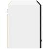 Hanging Cabinet Black Oak and White 80 X 31 X 40 Cm