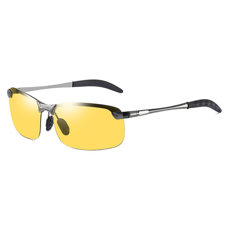 Outdoor Fishing Man's Polarized Smart Light-sensitive Metal-changing Sunglasses - Suitable For Both Day And Night Driving 3043