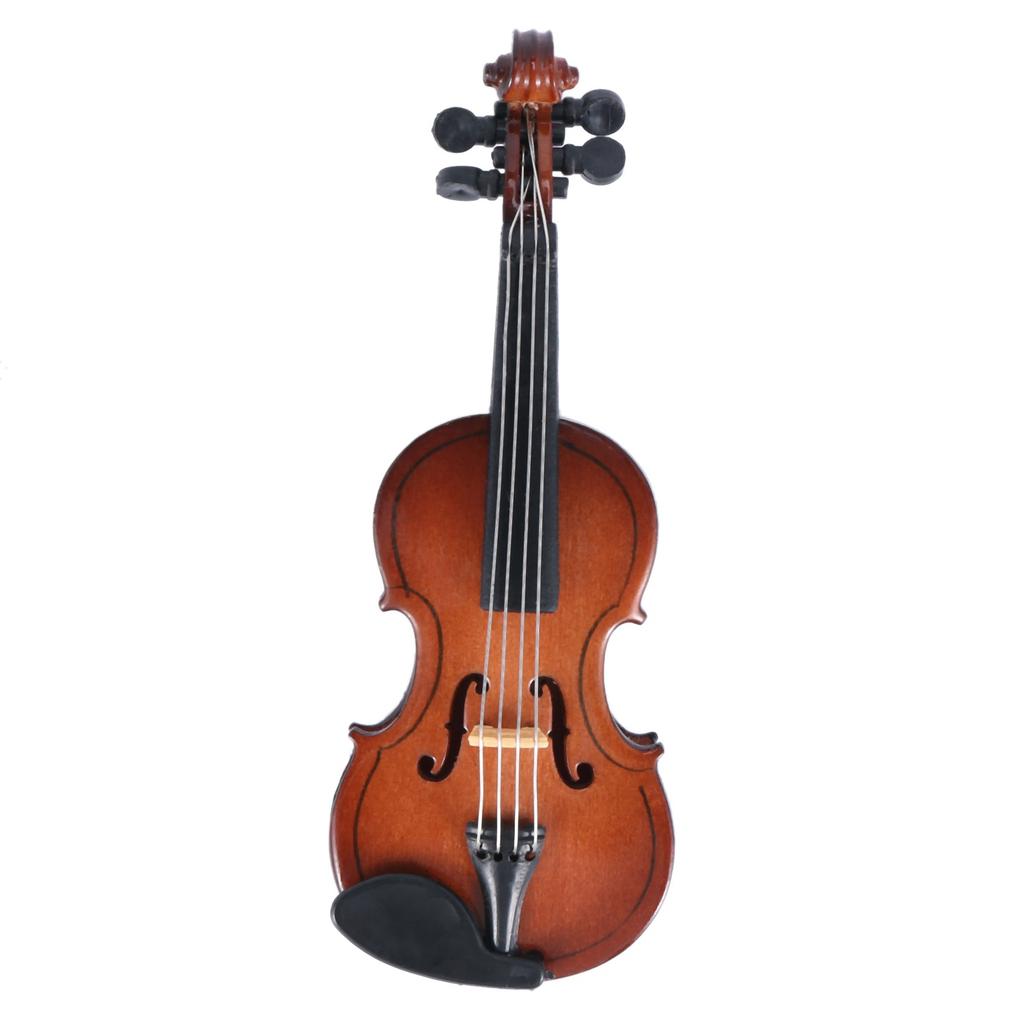 2X Gifts Violin Music Instrument Miniature Replica With Case, 8X3cm