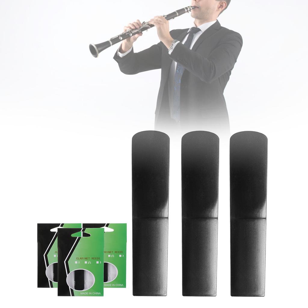 3Pcs Resin Clarinet Mouthpiece Reed Strength 1.5/2.0/2.5 Clarinet Reed Instrument Reed Woodwind Instrument Parts
