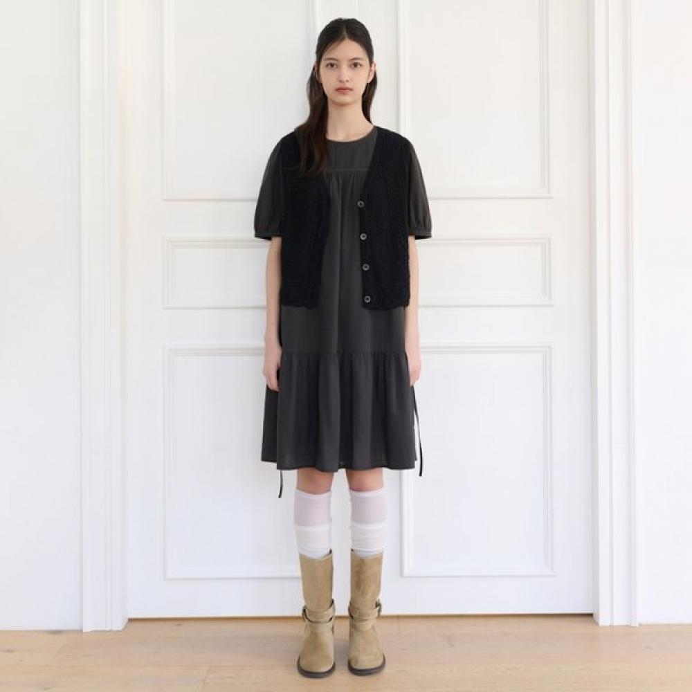 Thursday Island Unisex Crochet Knit Vest T264mvt244w black (BK)/S
