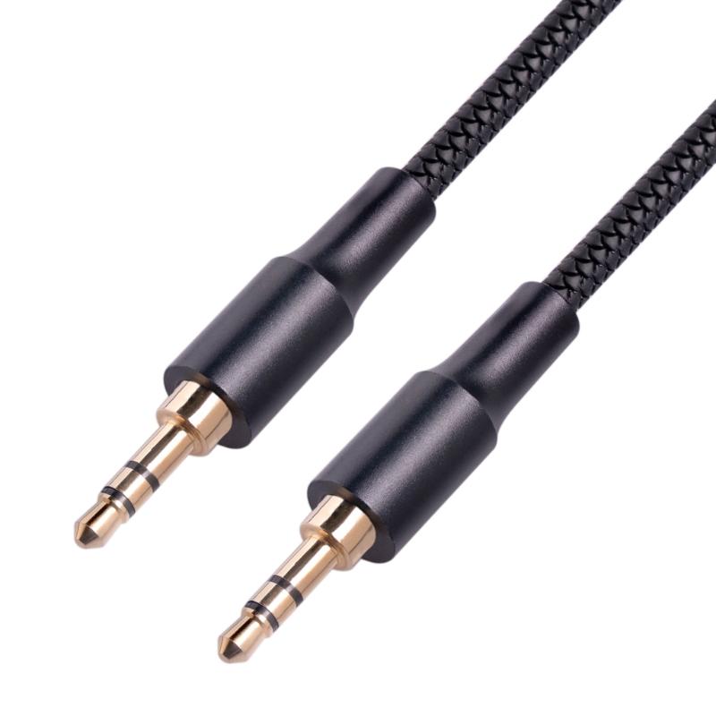 

3.5mm Aux Male to Male Audio Cable Gold Plated Plug Portable Audio Cable Corrosion-resistant Gold-plated Plugs Cable 1 чёрный