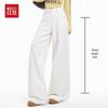 Hongdou Women's High-Waisted Cotton Flared Jeans