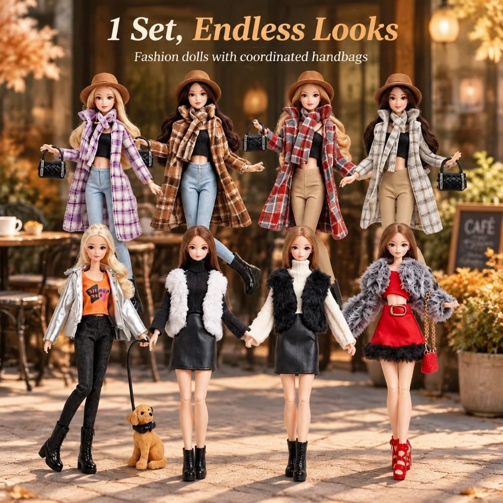 Fashion Winter Wool Overcoat Tops Cute 1/6 Dolls Accessories For 11.5 Inch Doll/for 30cm Doll
