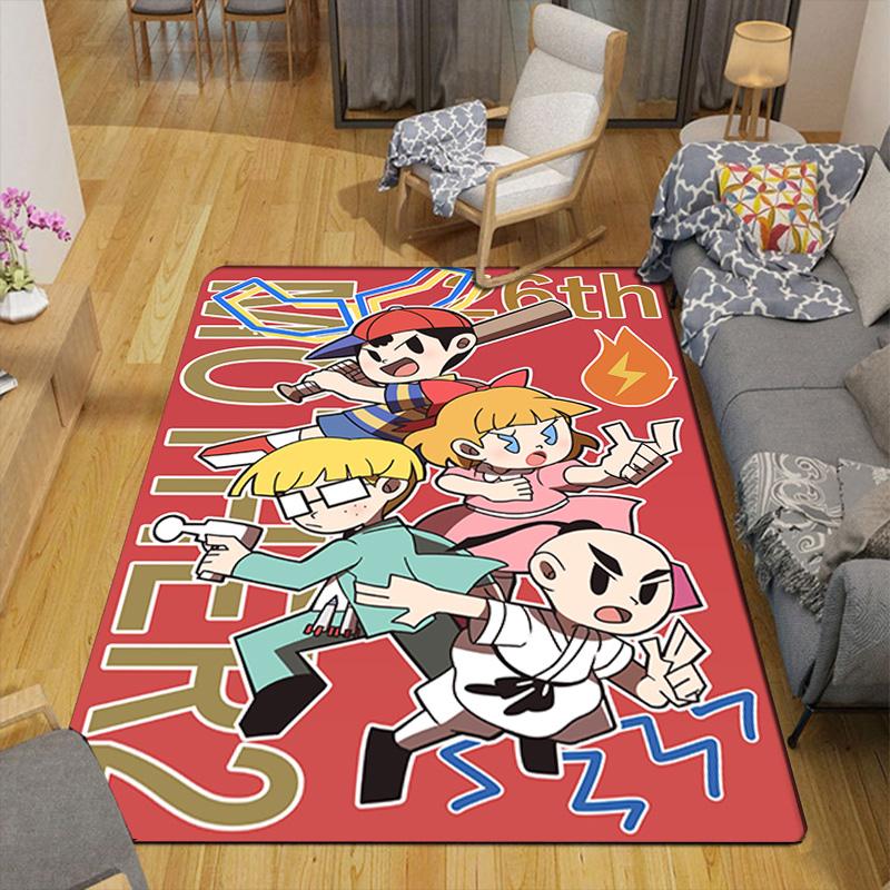 Retro Video Game Characters Rug Floor Mat for Living Room or Bedroom Soft and Comfortable Carpet a Gift for Birthday and Holiday.