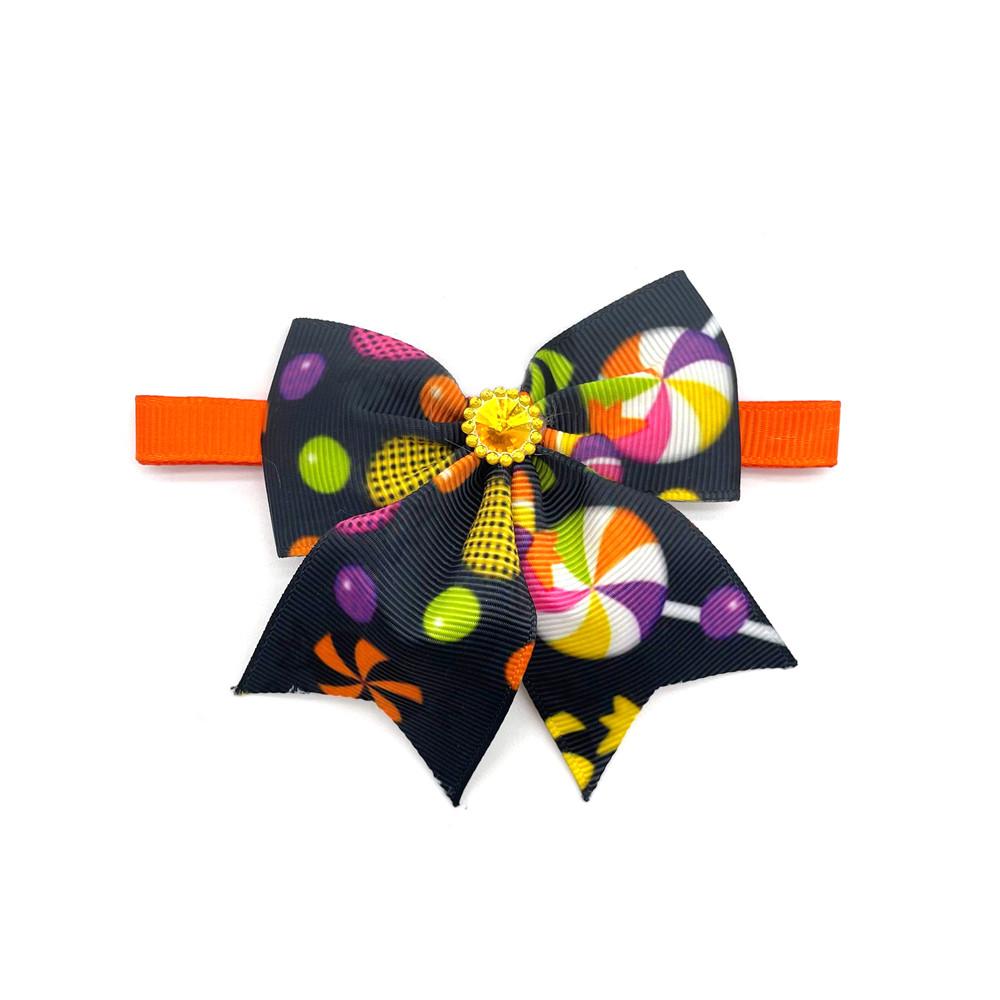 50/100pcs Halloween Pet Dog Bow Ties Adjustable Pumpkin Necktie Puppy Dog Cat Grooming Product Halloween Dog Cat Decoration Bows