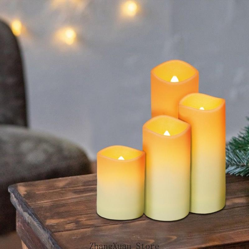 8Pcs Flameless LED Waterproof Lights Plastic Pillar LED Portable Light Enduring