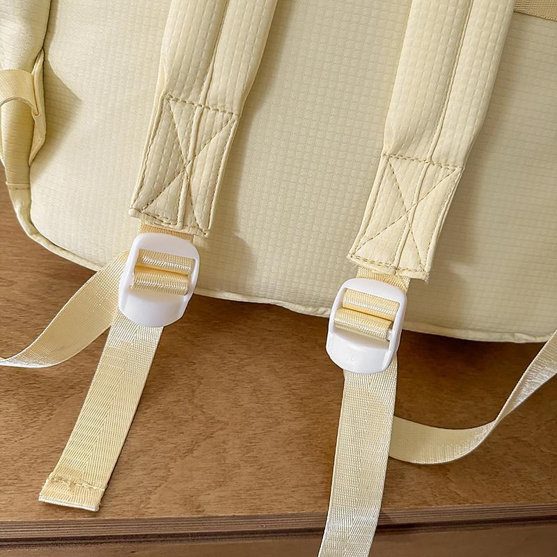 Solid Color Lightweight Nylon Junior Senior High School Schoolbag