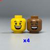 8pcs MOC Blocks Boys and Girls Face Head Figure Expression Part Learning Construction Bricks Playthings Ideal For Kids