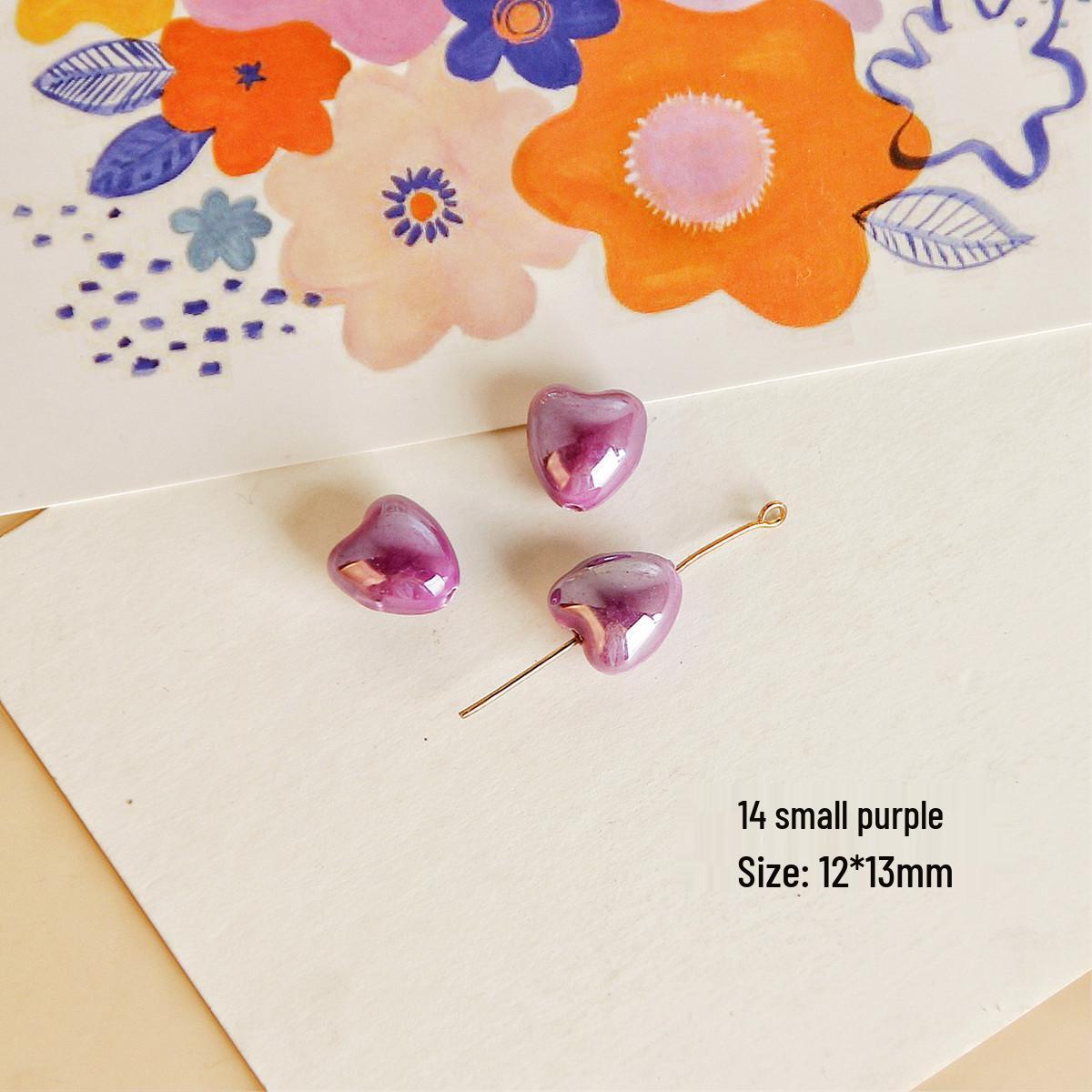 

Colorful AB Ceramic Heart Beads for DIY Bracelets, Necklaces, Earrings, and Jewelry Accessories