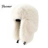 Cozy Outdoor Sports Cap Faux Fur Trapper Hat, Fuzzy Winter Hat with Ear Flaps, Fleece Fashionable Headwear Lined Windproof Ushanka for Women
