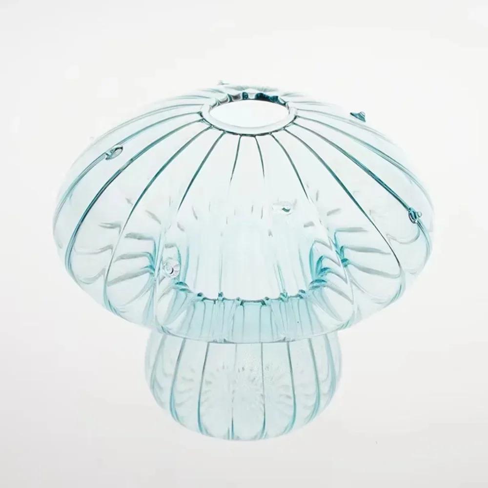 Simple Hydroponic Flower Bottle Transparent Glass Aromatherapy Bottle Mushroom Pumpkin Glass Flower