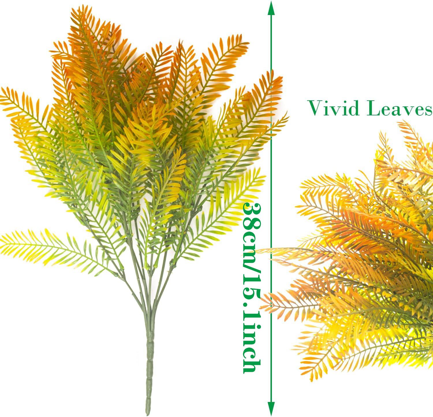 

Осеннее украшение для сада на открытом воздухе искусственный цветок, искусственное растение 7-зубчатая маленькая персидская трава для домашнего обеденного стола цветочная композиция оранжевый