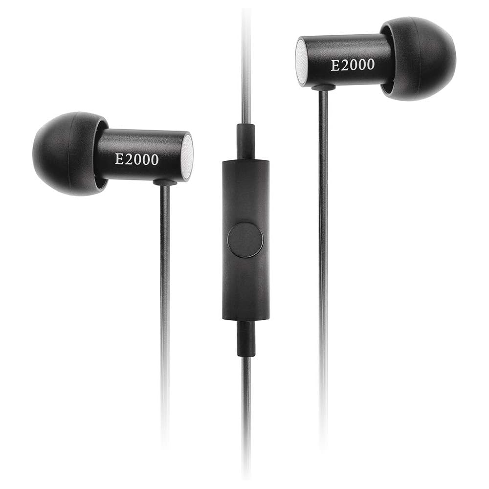 final E2000 In-Ear Headphones with Microphone and Controller, Matte Black FI-E2DALC