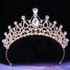 DIEZI Baroque Vintage Princess Queen Bridal Crown Headwear Crystal Tiara For Women Wedding Crown Hair Dress Accessories Zircon