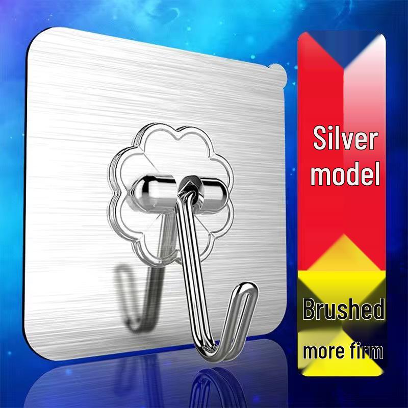 Creative Transparent No-Trace Waterproof Adhesive Hooks for Kitchen & Bathroom - Drilling-Free Wall-Mounted Hooks