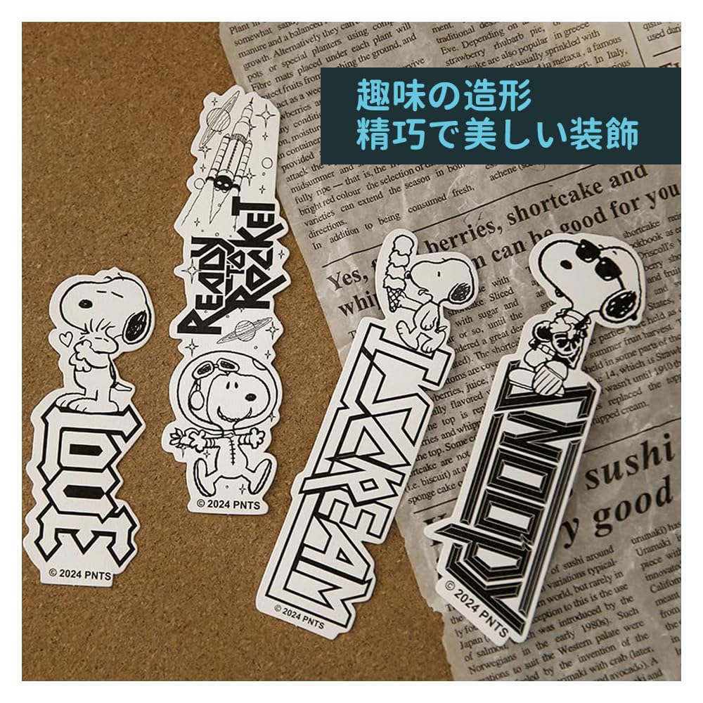 Set of 10 Snoopy Stylish and Cute Bookmarks Bookmarks, (Color)