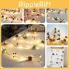 Pine Christmas 2m Cone Led String Light Battery Xmas Tree Garland Lamp Decors