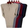 Men's New Arrival Half-Zip Knit Sweater - Thick, Warm, Pure Color for Autumn/Winter