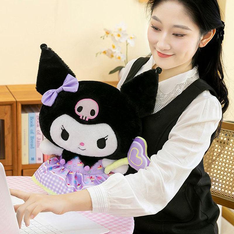 Sanrio Kuromi My Melody Pochacco Plush Toy 40Cm Large Size With Lollipop Dress Squishy Stuffed Animal Doll For Birthday Gift