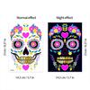 Mexico Day of the Dead Luminous Facial Tattoo Sticker Halloween Party Decoration Halloween Dress Up Day of the Dead DIY Party