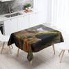Waterfall Tablecloth Alpine Flowing Water Printed  Stain Resistant Waterproof Kitchen Table Home Decoration