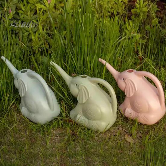2L Gießkanne, Elefantenform, großes Fassungsvermögen, extra langer Ausguss, einteilige Konstruktion, Gartengerät für Kinder, einfache Wasserkontrolle, Garten, Balkon, Bauernhof