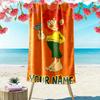 Asciugamano da Spiaggia Personalizzato con Stampa Meister Eder Und Sein Pumuckl, Asciugamano Grande Morbido ad Asciugatura Rapida per Spiaggia Campeggio Nuoto_xia