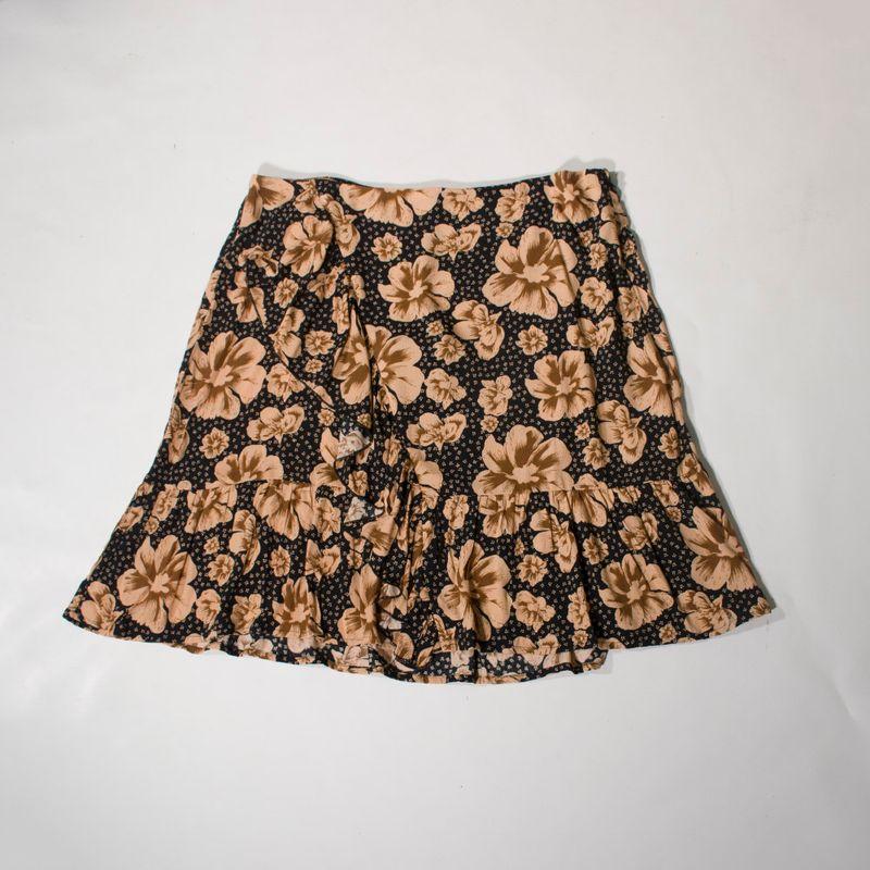 

Jacquard Hepburn Style Skirt Color High Waist Work Clothing Skirt Easiest for Match Figure Flattering Puffy Dress Flower color M