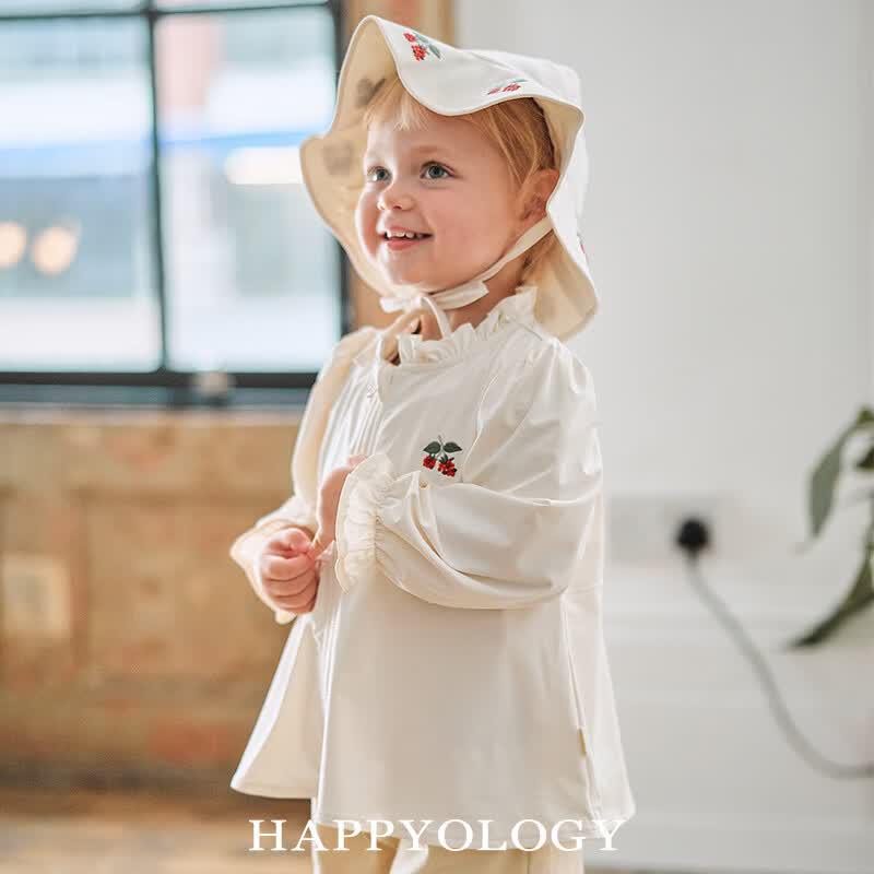 Happyology Girls  Embroidered Hooded Windbreaker Jacket 2Y