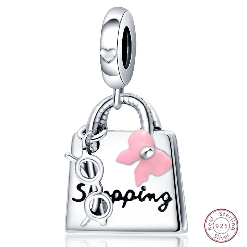 Copper Beaded Pendant Shiny Zirconia Spring Bow Original 3Mm Bracelet Women Fine Jewelry