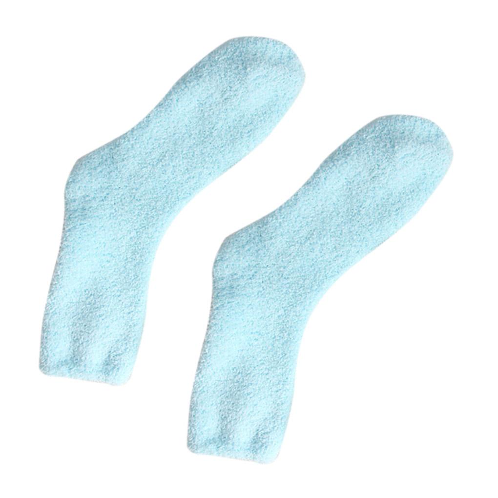 Women Socks Autumn Winter Warm Lady Socks Soft Coral Velvet Plush Thicken Floor Bed Sock Solid Color