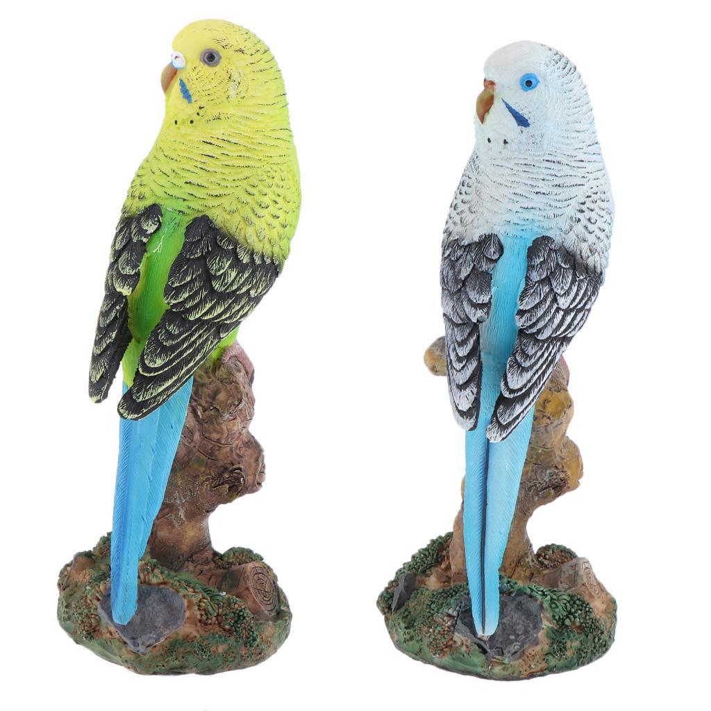 Resin Parrot Statue, Tropical Bird Figurines for Home Decor, Gift for Parrot